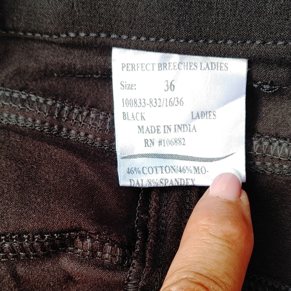 Tuffrider black riding pants size 36 NWT - Picture 6 of 9